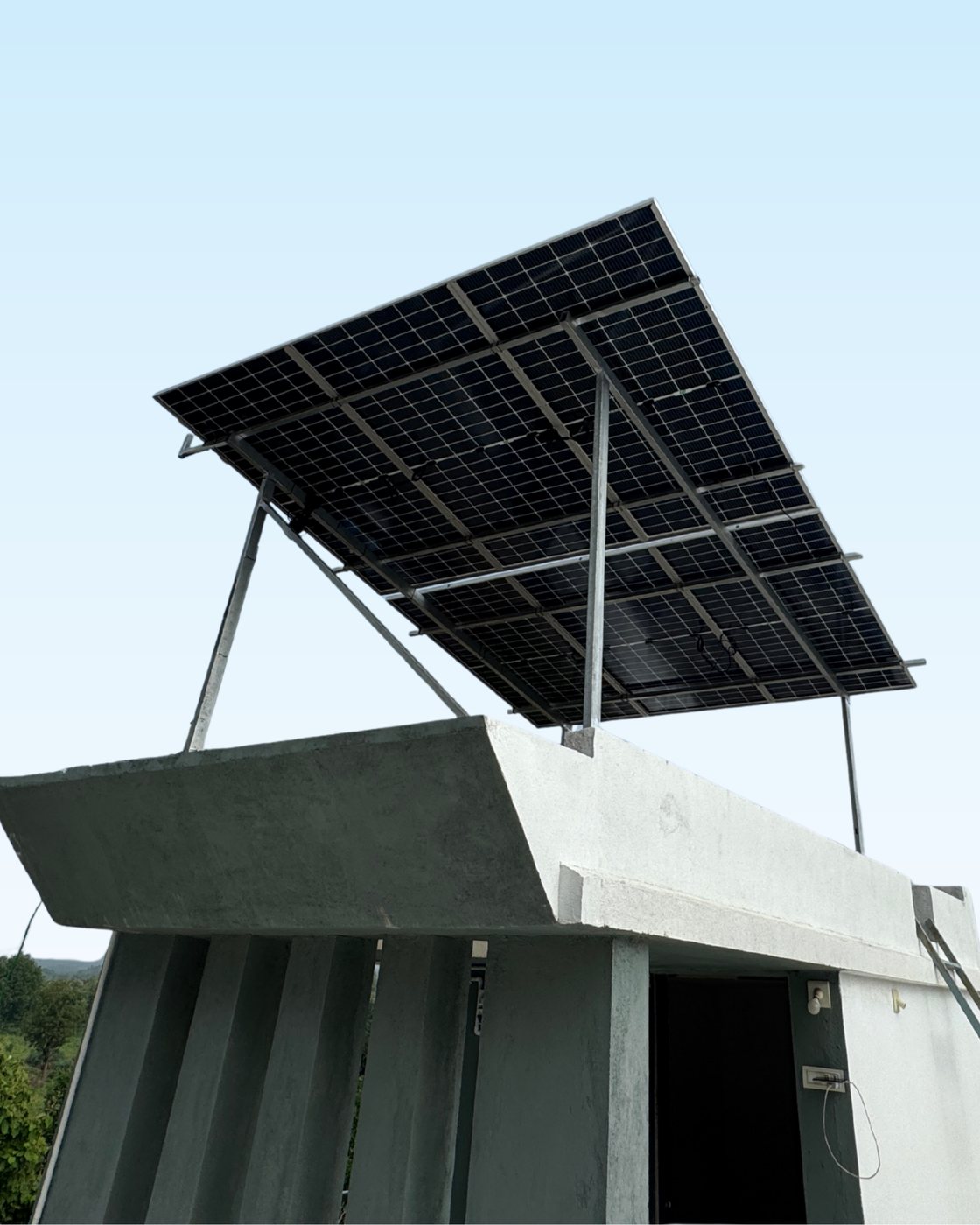 Rooftop array on a home in Gujarat
